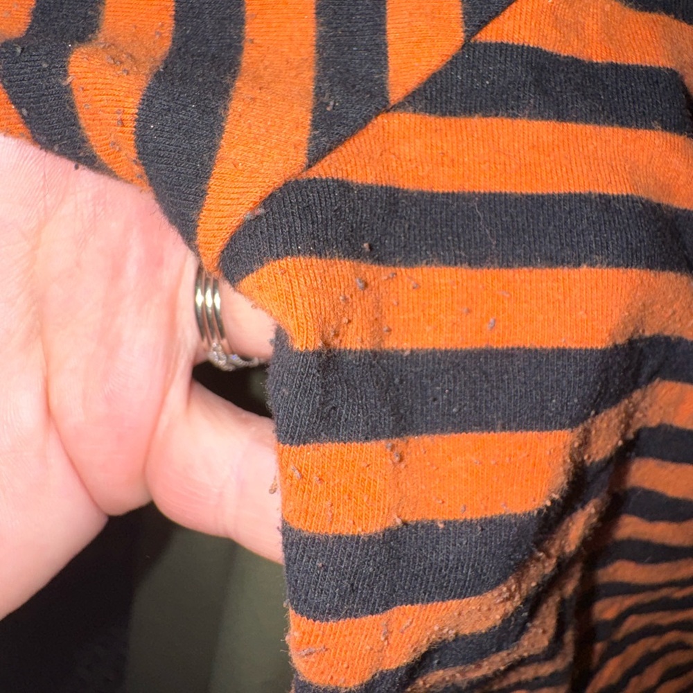 Hell Bunny Striped Orange and Black Women's Top - Picture 5 of 5